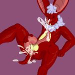  anal anal_penetration anal_tugging animal_genitalia animal_penis anthro athletic athletic_anthro athletic_male autopenetration balls big_ears bodily_fluids chiropteran clenched_fists cum cum_in_ass cum_inside cum_on_self fangs fur genital_fluids genitals hair hand_on_penis hemipenes lying male mammal masturbation multi_genitalia multi_penis noodlybat_(artist) on_back orange_eyes penetration penis penis_in_ass red_body red_fur rezzybat self_fuck silver_hair solo 