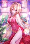  dress kurosaki_chitose nekoremon nipples no_bra nopan see_through the_idolm@ster the_idolm@ster_cinderella_girls 