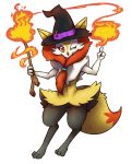  accessory anthro braixen clothing female fire hair_accessory hair_tie hat headgear headwear magic nintendo pok&eacute;mon pok&eacute;mon_(species) queenkami solo video_games 