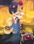  animal_ears ass dress garter halloween heterochromia kimyo no_bra pantsu see_through stockings tagme tail thighhighs witch 