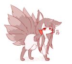  akagi_(azur_lane) asian_mythology canid canine east_asian_mythology female feral feral_female fox fox_spirit mammal mythology solo unknown_artist 