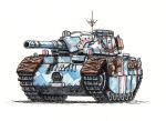  artist_request bag ballpoint_pen_(medium) caterpillar_tracks commentary_request edelweiss_(senjou_no_valkyria) ground_vehicle military military_vehicle motor_vehicle no_humans senjou_no_valkyria senjou_no_valkyria_1 tank traditional_media watercolor_(medium) white_background 