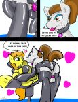  &lt;3 2018 anatomically_correct anatomically_correct_genitalia anatomically_correct_penis animal_genitalia animal_penis anus backsack balls bdsm blue_background bondage bound braeburn_(mlp) brown_hair bustier chair chair_bondage chastity_cage chastity_device clothed clothing collar comic competition crossdressing dialogue duo english_text equid equine equine_penis eyes_closed eyeshadow fan_character feral feral_on_feral forced freckles friendship_is_magic fur furniture game_show genitals girly gloves grey_body grey_fur hair handwear hasbro hi_res horse horse_tail killian_joy latex_gloves latex_stockings leggings legwear licking lipstick lock makeup male male/male mammal medial_ring mommy_kink mottled mottled_body mottled_fur my_little_pony oral orange_hair penile penis penis_lick pony ponytail reverse_forced_oral rubber semi-anthro sex sexual_competition simple_background speech_bubble spread_legs spreading text tongue tongue_out white_background yellow_body yellow_fur 