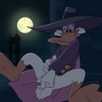  1:1 anal anas anatid anseriform anthro avian bird cape clothed clothing dabbling_duck darkwing_duck darkwing_duck_(character) disney drake_mallard duck duckbutts ducktales fingering hat headgear headwear hi_res male mallard mask masturbation partially_clothed penile penile_masturbation precum_drip solo spread_legs spreading 