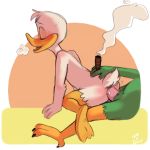  1:1 anal anal_penetration anatid anseriform anthro anus avian bird bodily_fluids cigar cum cum_in_ass cum_inside disney donald_duck duck duo genital_fluids genitals hand_on_butt jos&eacute;_carioca lemure male male/male male_penetrated male_penetrating male_penetrating_male monster parakeet parrot penetration penis sex sitting spread_legs spreading sweat sweatdrop the_three_caballeros true_parrot 