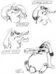  aldi anthro belly black_and_white burping cubby dialogue ears_down eating graphite_(artwork) lagomorph leporid male mammal monochrome pencil_(artwork) pivoted_ears rabbit sad sketch solo tired traditional_media_(artwork) weight_gain 