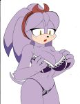  anthro bandicoot big_breasts breasts clothed clothing digital_media_(artwork) female feral fur hair hi_res long_hair mammal marsupial open_mouth orange_eyes perci_the_bandicoot simple_background solo sonic_boom sonic_the_hedgehog_(series) staci_the_bandicoot superbunnygt video_games 