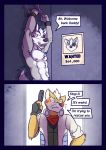  anthro blush canid canine canis chain chained comic duo fox fox_mccloud hi_res humor male mammal neckerchief nintendo nipples star_fox text ventkazemaru video_games whiskers wolf wolf_o&#039;donnell 