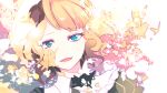  1girl beatrice_(umineko) blonde_hair blue_eyes brown_hair dual_persona kyounuma maid puffy_sleeves shannon_(umineko) spoilers umineko_no_naku_koro_ni yellow_butterfly 