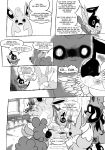  absurd_res baby_pok&eacute;mon bennet_(clockwork_journeys) bidoof chatot comic cromwell_(clockwork_journeys) dialogue eevee english_text female greyscale handkerchief hi_res kerchief koray_(clockwork_journeys) male monochrome nintendo onomatopoeia pok&eacute;mon pok&eacute;mon_(species) pok&eacute;mon_mystery_dungeon riolu sound_effects speech_bubble text video_games vivian_(clockwork_journeys) wendell_(clockork_journeys) wigglytuff xetajts 