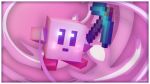  16:9 2020 3d_(artwork) abstract_background alien ambiguous_gender black_eyes border crossover diamond_(disambiguation) diamond_pickaxe digital_media_(artwork) hi_res kirby kirby_(series) minecraft nicochr1 nintendo not_furry nude pickaxe pink_background pink_body pink_hands pink_skin pupils red_feet rosy_cheeks simple_background solo square square_pupils standing super_smash_bros. super_smash_bros._ultimate video_games waddling_head white_border widescreen 