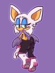  3:4 anthro ass_up big_ears boots butt chiropteran clothing female footwear glistening glistening_body glistening_skin gloves handwear lemondemoned lipstick makeup mammal rouge_the_bat solo sonic_the_hedgehog_(series) spread_wings tail_tuft tuft wings 