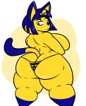  absurd_res animal_crossing ankha_(animal_crossing) anthro big_butt breasts butt clothing female hi_res kingretrokirby looking_back nintendo panties side_boob sketch small_(disambiguation) solo underwear video_games 