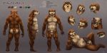  2020 2:1 5_fingers 5_toes anthro digital_media_(artwork) english_text fingers green_eyes hi_res looking_at_viewer male mammal model_sheet sabretoothed_ermine smile solo text toes ursid 