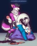  ahegao anthro arctic_fox canid canine clothing comic_book duo fox hi_res looking_pleasured male male/male mammal rexwind scarf sex text tongue tongue_out underwear url white_body 
