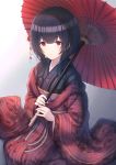  cotrpopor kimono morino_rinze the_idolm@ster the_idolm@ster_shiny_colors umbrella 