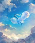  altaria beak closed_mouth cloud commentary_request day flying gen_3_pokemon nagakura_(seven_walkers) no_humans outdoors pokemon pokemon_(creature) sky solo 