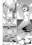  :d arthropod blush breasts collarbone comic crab crustacean decapoda eyes_closed female fin fish_scales genitals greyscale hair have_to_pee head_fin hi_res horizon humanoid long_hair malacostracan marine medium_breasts merfolk midriff monochrome monster_girl_(genre) music musical_note navel nipples non-mammal_breasts nude open_mouth pussy rock sea shaking singing sitting smile solo spoken_musical_note swimming text translation_request trembling underwater water zegga 
