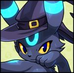  blitzdrachin clothing conditional_dnp eeveelution feral hat headgear headwear icon magic_user nintendo pok&eacute;mon pok&eacute;mon_(species) shiny_pok&eacute;mon umbreon video_games witch witch_hat yellow_eyes 