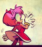  absurd_res amy_rose anthro clothing eulipotyphlan female fur green_eyes hedgehog hi_res juneduck21 mammal pink_body pink_fur simple_background solo sonic_the_hedgehog_(series) upskirt 