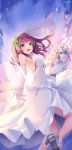  dress heels minoominoomi no_bra skirt_lift wedding_dress 