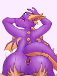  3:4 activision anthro big_breasts big_butt breasts butt crossgender dragon female genitals hi_res hot_dogging huge_butt human looking_back male male/female mammal mtf_crossgender nude penis scrabble007 spyro spyro_the_dragon video_games 