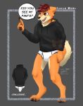  anthro black_clothing black_hoodie black_topwear briefs bulge canid canine canis clothing domestic_dog drawyourfursona hi_res hoodie lukasshiba male mammal meme meme_clothing shiba_inu solo spitz standing topwear underwear white_clothing white_underwear 