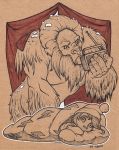  2020 ape clothed clothing duo feral gor1ck gorilla haplorhine human mammal primate traditional_media_(artwork) 