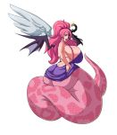  absurd_res apode big_breasts big_butt breasts butt draconcopode female hi_res huge_breasts huge_butt humanoid lamia looking_back reptile scalie serpentine snake solo spiralingstaircase split_form winged_humanoid wings 