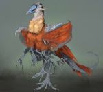  2020 absurd_res ambiguous_gender beak claws digital_media_(artwork) dragon feathered_wings feathers feral hi_res kiguri simple_background standing wings wyvern 