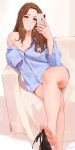  dress_shirt feet no_bra open_shirt pantsu rosaline 