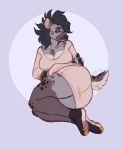  anthro big_breasts big_butt breasts butt chest_tuft ear_piercing female hi_res hyaenid mammal nastypasty piercing solo spotted_hyena tia_(nastypasty) tuft 