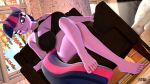  16:9 3d_(artwork) anthro anthroponiessfm big_breasts bottomless breasts chair cleavage clothed clothing crossed_legs digital_media_(artwork) equid equine female friendship_is_magic furniture hasbro hi_res horn mammal my_little_pony sitting solo twilight_sparkle_(mlp) unicorn widescreen window 