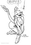  2019 anthro blush breasts cleavage clothed clothing female fish fish_hook marine monochrome non-mammal_breasts solo tegerio underwater vanessa_(tegerio) water 