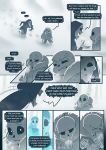  allesiathehedge animated_skeleton anthro bone clothed clothing comic english_text group humanoid male profanity sans_(undertale) skeleton speech_bubble text undead undertale video_games 