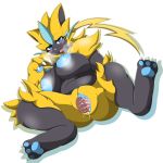  1:1 2019 anthro areola big_breasts blue_eyes blush bodily_fluids breasts claws cum cum_in_pussy cum_inside disembodied_penis felid female fur genital_fluids genitals hi_res legendary_pok&eacute;mon male mammal mellonsoda nintendo nipples nude open_mouth penetration penis pok&eacute;mon pok&eacute;mon_(species) pok&eacute;morph pussy slightly_chubby vaginal vaginal_penetration video_games yellow_body yellow_fur zeraora 