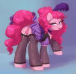  2020 animal_genitalia animal_pussy anus butt clothed clothed_feral clothing earth_pony equid equine equine_pussy female feral friendship_is_magic genitals hasbro horse legwear looking_at_viewer mammal my_little_pony orchidpony pinkie_pie_(mlp) pony puffy_anus pussy solo 