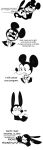  anthro bendylands black_body bow_tie clothed clothing comic dialogue digital_media_(artwork) disney duo english_text fleischer_style_toon hi_res lagomorph leporid male mammal mickey_mouse monochrome mouse murid murine open_mouth oswald_the_lucky_rabbit phone rabbit rodent simple_background teeth text toony whiskers 