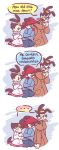  animaniacs anthro black_body black_fur bowler_hat clothed clothing comic dialogue digital_media_(artwork) dot_warner eyewear facepalm female flower fur gloves group handwear hat headgear headwear hi_res inkblot male mammal monocle open_mouth plant railwynn red_nose sibling speech_bubble teeth tongue tongue_out wakko_warner warner_brothers yakko_warner young 