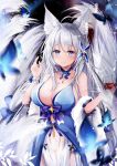  animal_ears azur_lane japanese_clothes kitsune mutang no_bra shinano_(azur_lane) tail 