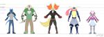  absurd_res all-starwarrior all-starwarriors amphibian anthro bandage bottomwear canid canine chart chesnaught clothed clothing delphox diancie female footwear frog greninja height_chart hi_res jacket legendary_pok&eacute;mon lucario male mammal nintendo pants pok&eacute;mon pok&eacute;mon_(species) shoes simple_background smile socks solid_color_background spikes standing topwear video_games white_background 