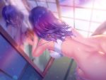  a.x. ass bra mirror original panty_pull purple_hair reflection sex underwear waifu2x 