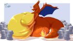  anthro belly big_belly big_breasts big_butt breasts butt charizard coralyn_(flamecoil) female fire flaming_tail garuda_six hi_res huge_breasts huge_butt huge_tail hyper hyper_belly hyper_butt morbidly_obese morbidly_obese_anthro morbidly_obese_female nintendo nipples obese obese_anthro obese_female overweight overweight_anthro overweight_female plate pok&eacute;mon pok&eacute;mon_(species) solo stuffing video_games wings 