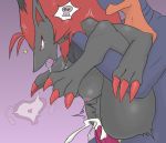  &lt;3 anthro anthro_on_anthro black_body black_fur black_hair blue_body blue_eyes bodily_fluids breasts claws cum cum_in_pussy cum_in_uterus cum_inside domination double_penetration duo female female_penetrated full_nelson fur garchomp genital_fluids genitals grey_body grey_fur hair internal interspecies keyshop_miss looking_pleasured male male/female male_domination male_penetrating male_penetrating_female multi_genitalia multi_penis multicolored_body multicolored_fur nintendo nipples open_mouth orange_body orgasm orgasm_face ovaries penetration penis pok&eacute;mon pok&eacute;mon_(species) pussy red_hair saliva sex simple_background smile submissive submissive_female two_tone_body two_tone_fur uterus vaginal vaginal_penetration video_games zoroark 