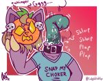  2019 anthro balls bodily_fluids bonbon_(ladywitchfox) breasts brown_hair disembodied_penis domestic_cat dullahan duo felid feline felis female fur genitals green_hair hair halloween hi_res holding_head holding_object holidays ladywitchfox male male/female mammal meme multicolored_hair onomatopoeia open_mouth oral oral_penetration penetration penis pumpkakitty pumpkin_head purple_body purple_fur saliva sex signature skull_earrings solo_focus sound_effects surprise sweat text until_it_snaps whimper white_eyes 