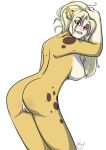  alpha_channel anthro anus bite biting_lip blonde_hair breasts brown_eyes butt cheetara felid female fur genitals hair hi_res looking_back mammal nipples pussy simple_background solo spots spotted_body spotted_fur thundercats transparent_background yawg yellow_body yellow_fur 