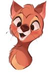  2020 cheek_tuft disney domestic_cat facial_tuft felid feline felis fur head_tuft hi_res mammal oliver_(disney) oliver_and_company open_mouth open_smile orange_body orange_fur simple_background smile solo tohupo tuft whiskers white_background 