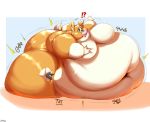  ?! absurd_res anthro belly big_belly big_breasts big_butt breasts butt cervid doughnut female food garuda_six hi_res huge_breasts huge_butt huge_thighs hyper hyper_belly hyper_butt hyper_thighs immobile mammal morbidly_obese morbidly_obese_anthro morbidly_obese_female obese obese_anthro obese_female overweight overweight_anthro overweight_female simple_background solo sound_effects stuffing text thick_thighs weight_gain 