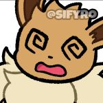  1:1 animated blitzdrachin canid conditional_dnp confusion dizzy eevee emote frame_by_frame low_res mammal nintendo open_mouth pok&eacute;mon pok&eacute;mon_(species) reaction_image short_playtime video_games 