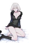  cleavage dress fate/grand_order feet jeanne_d&#039;arc jeanne_d&#039;arc_(alter)_(fate)cleavage nipi27 no_bra open_shirt pantsu 